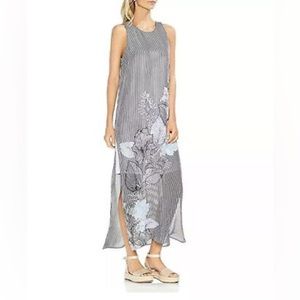 Vince Camuto Island Floral Chiffon Maxi Sleeveless Womens Dress Size Small